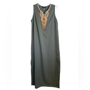 NWT Tendency Sage Green Tapestry Maxi  Dress Ladies SM